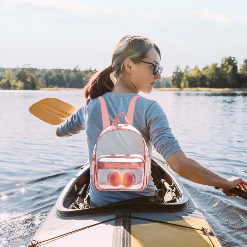 Clear Backpack Bookbag See Through Book Bag Large Capacity 3 Color Back Pack Book Bag For Elementary/Middle School