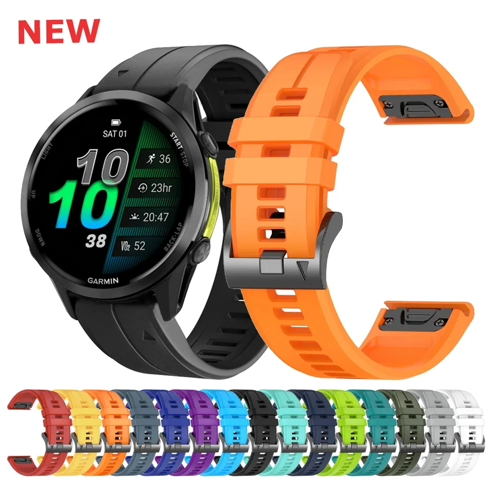 QuickFit 22 مللي متر 26 مللي متر حزام سيليكون ل Garmin Forerunner 970 935 945 Fenix 8 7X 7 6X Pro 5X 3 الأصلي الفرقة إندورو 3 2 سوار
