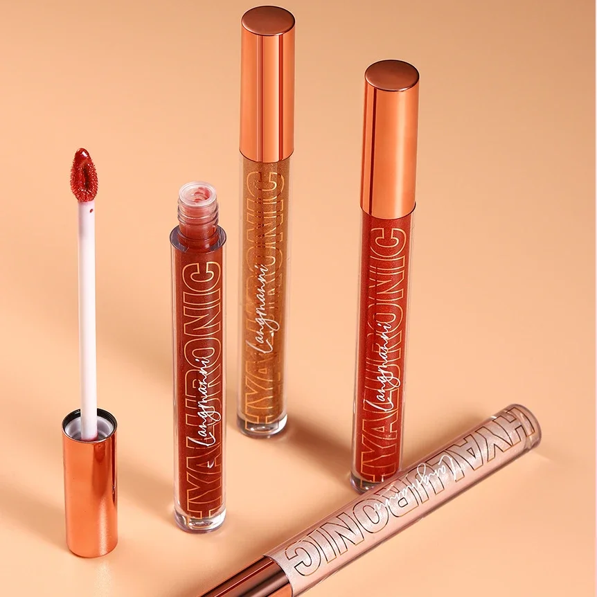 Glitter Nude Liquid Lip Gloss Waterproof Last Moisturizing Non-stick Cup Mirror Surface Lip Glaze Sexy Shimmer Lipstick Cosmetic