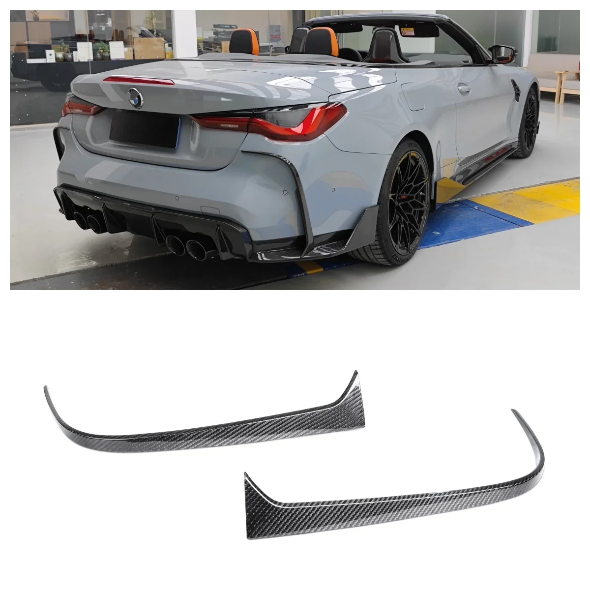 

Bestseller 20 Year M3 M4 Car Rear Bumper Dry Carbon Decorative Blade Suitable for BMW M3 M4 Carbon Fiber Rear Duck Wing