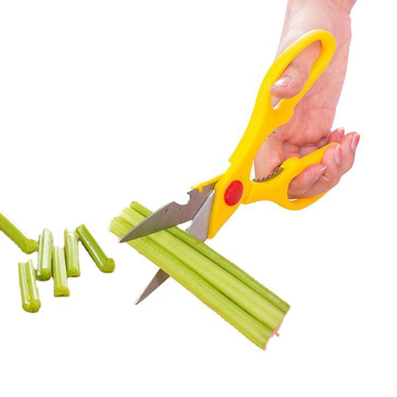 Stainless Steel Multi-function Kitchen Scissors Can Clip Walnuts and Cut Chicken Bone Barbecue Scissors Kitchen Accessories