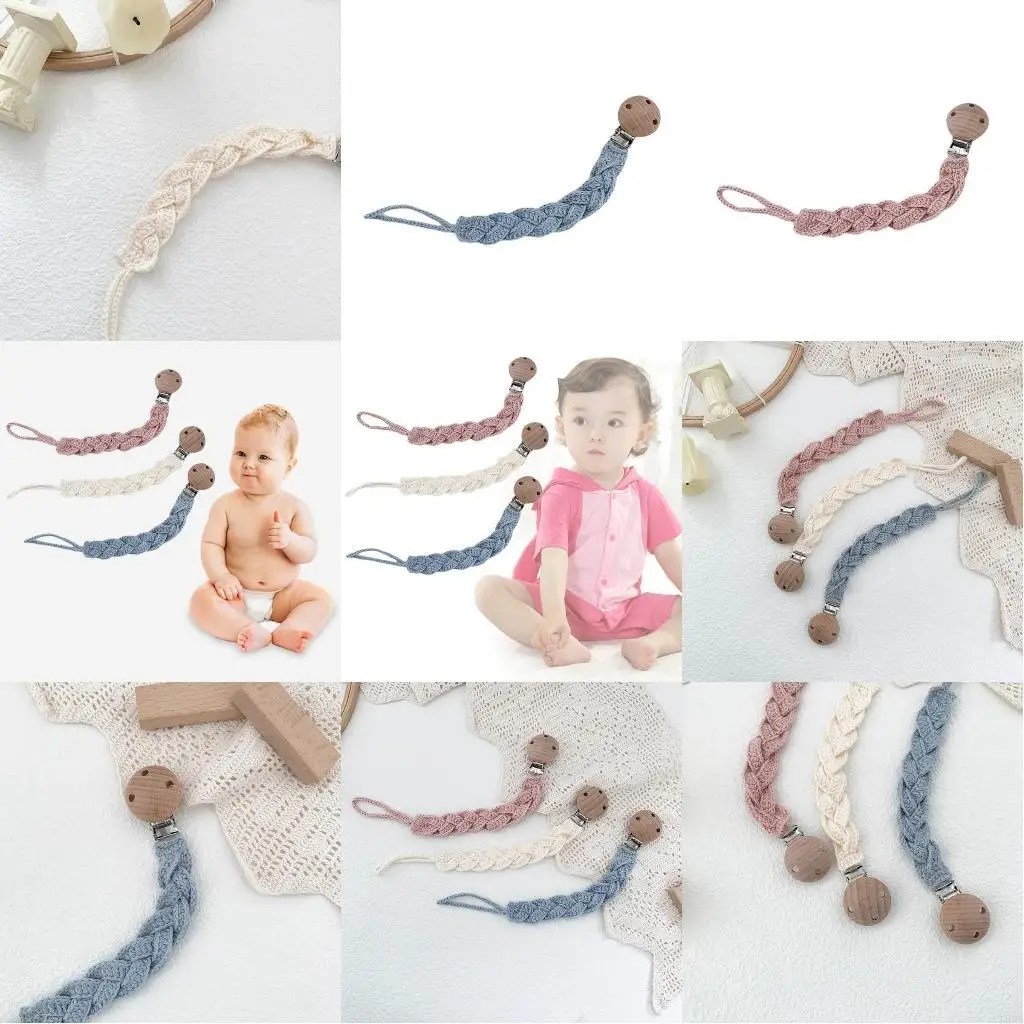 الطفل هوة كليب سلسلة اليدوية الكروشيه القطن DIY الدمية الحلمة المهديء L8RB #1