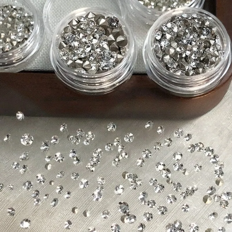 Sparkle Strass Scherpe Bodem K9 Kristalboor Glitter Poeder Pailletten Nail Art Accessoires Parel Charme Decoratie Manicure Tool