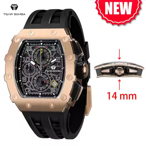 TSAR BOMBA New TB8204 Watch for Men Japan Quartz Chronograph 50M Waterproof Wristwatch Fashion product image