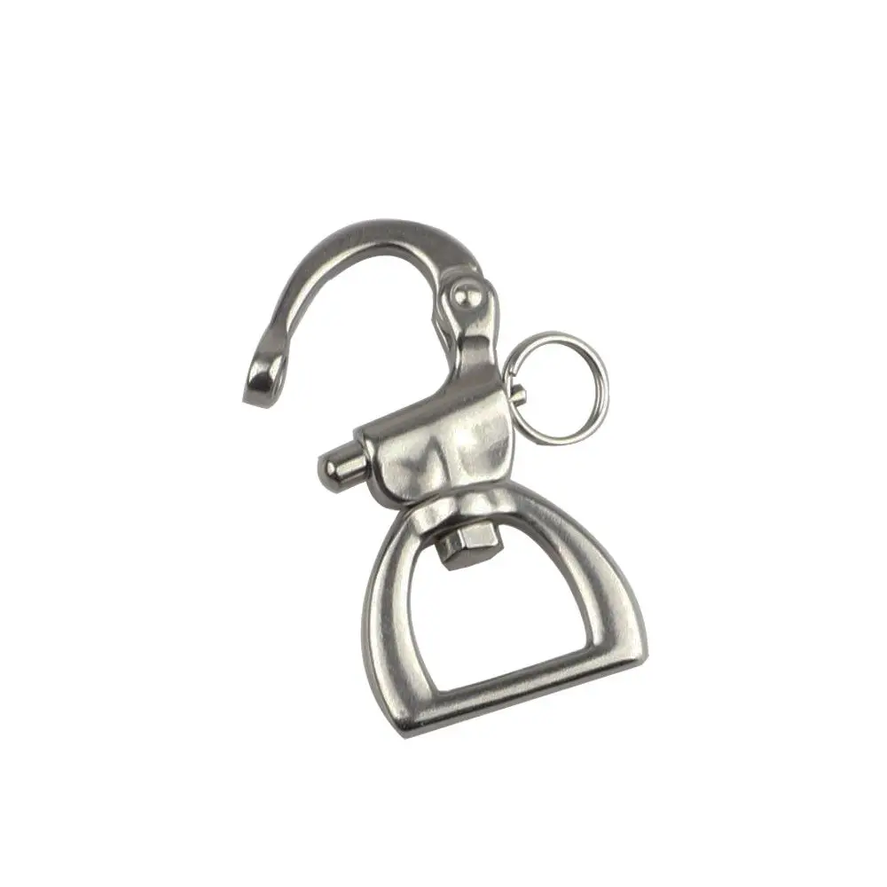 Stainless Steel Swivel Spring Shackle Webbing Shackle Rigging Hardware Snap Hook 70mm