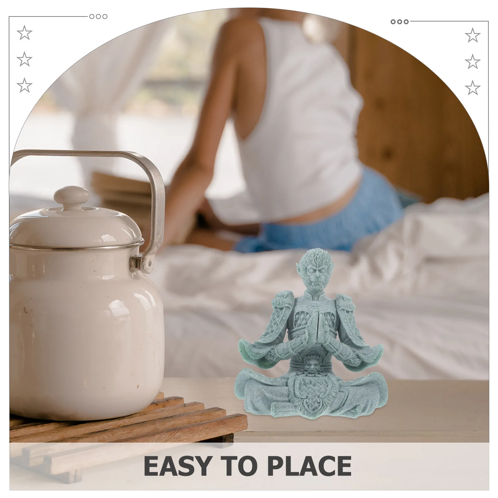 

Sandstone Monkey Tea Pet Mini Statue Desktop Decoration For Home Office Indoor Tabletop Use Tea Set Adornment Sculpture