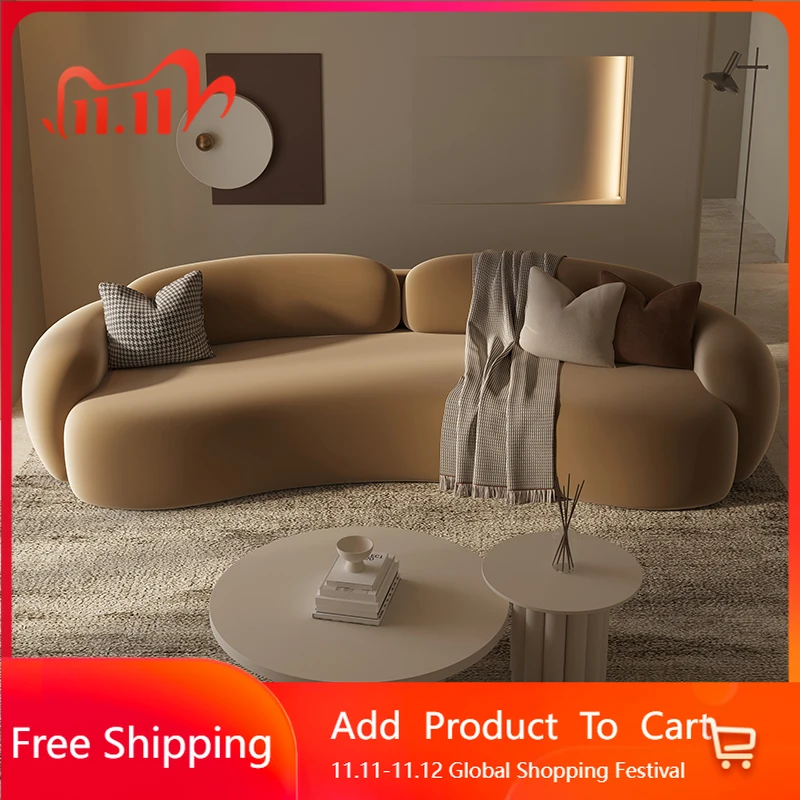 

Modern Large Filler Sofas European Brown Wood Modern Floor Salon Couch Recliner Luxury Comfortable Sillon Cama Home Furniture