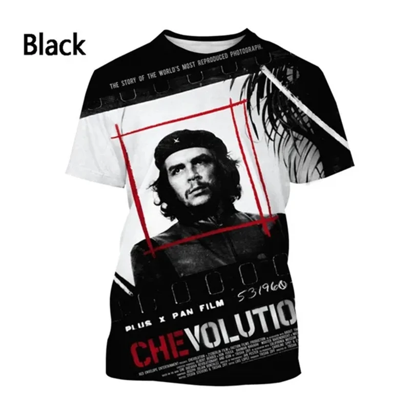 Ernesto Guevara Memorials T-shirt Vintage 3D El Che Guevara Printed T Shirts For Men Clothing Fashion Tops Tee Streetwear Tshirt