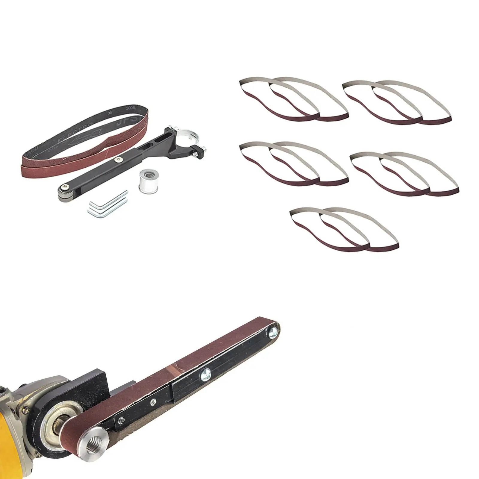 

Портативный кронштейн для угловой шлифовальной машины, превращающий её в ленточную шлифовальную машину, прочный, простой в установке, для полировки металла, DIY-проектов, шлифовки дерева.