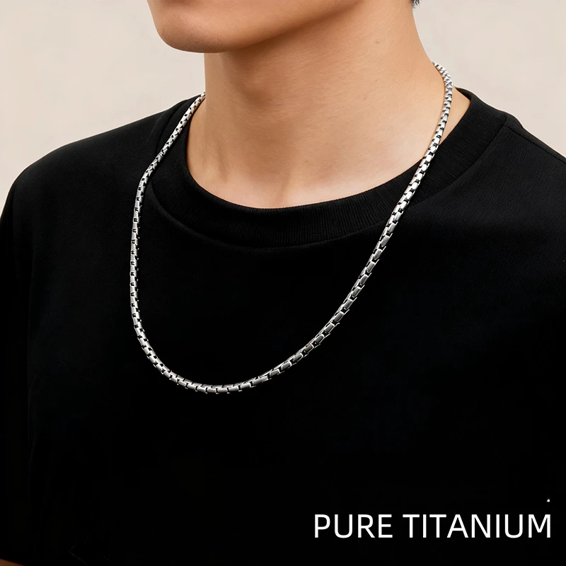 

Модное ожерелье из чистого титана 1 со змеиной цепочкой для мужчин и женщин, колье 2,2–3,3 мм, размеры от 16 до 30 дюймов, унисекс, изысканные ювелирные изделия для мальчиков и девочек, подарок
