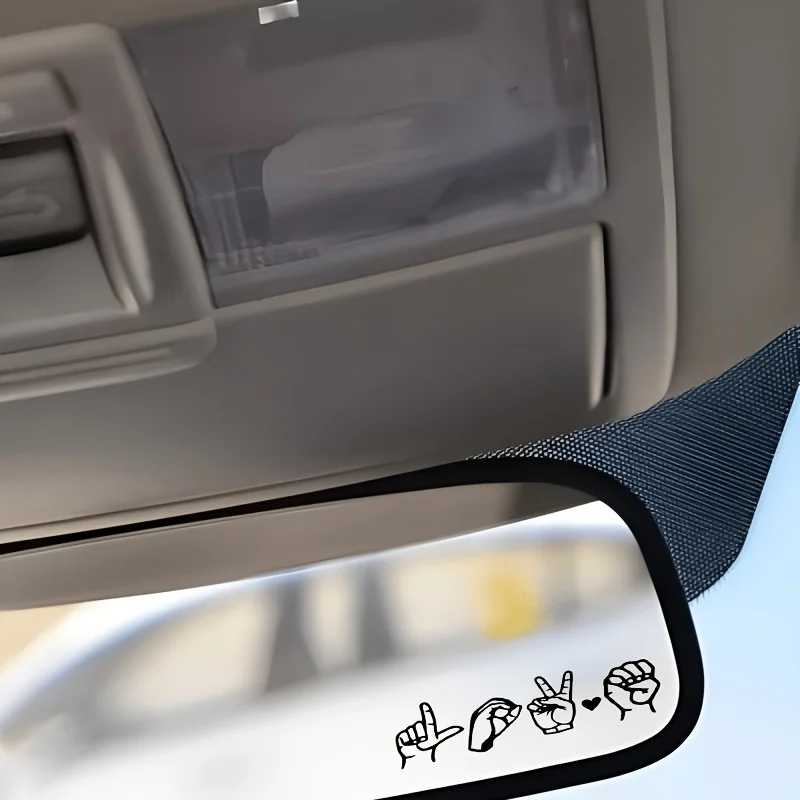 3PCS Romantic Hand Gesture Stickers Couple Love Gift Vinyl Decals for Car Mirror Motorcycle Laptop Cup Glass Window Decor