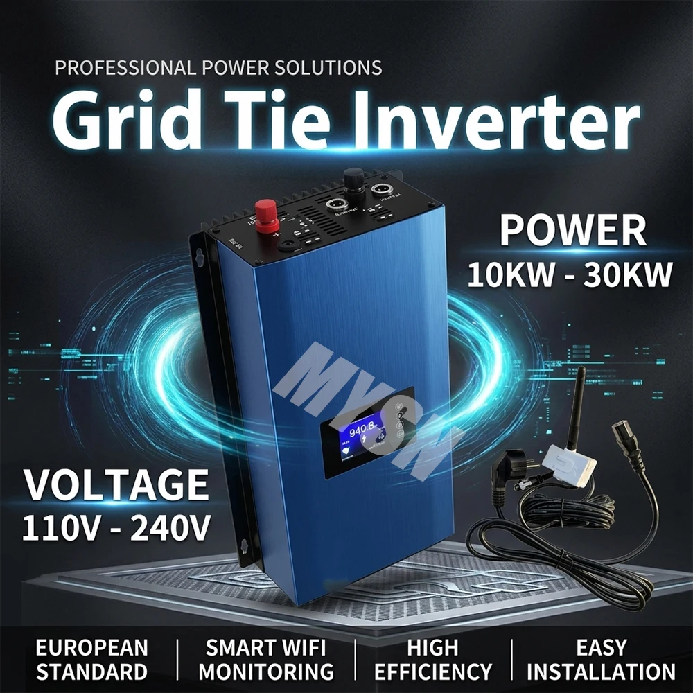 Hot Sale 20KW 30KW Grid Tie Inverter with WIFI Option for Wind Turbine with Power Limiter DC 22-90V to AC 95-265V Auto for DIY