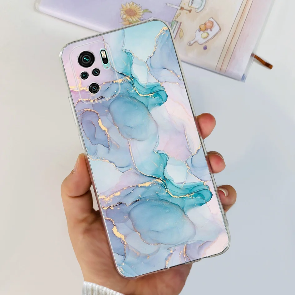 For Xiaomi Redmi Note 10 Pro Max Case Cute Fashion Butterfly Marble Soft Silicone Cover on Redmi Note 10S Note 10 S Note10 Funda