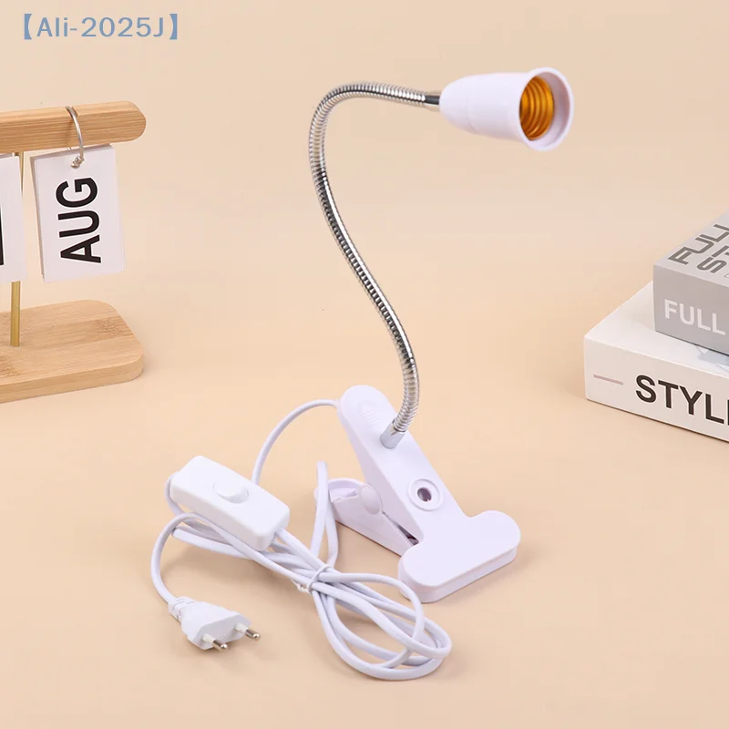 

1.8M E27 Clamp Lamp Socket 360° Rotatable With EU Plug Switch Wire Hanging LED Holder Indoor Lighting Fixture Attachment