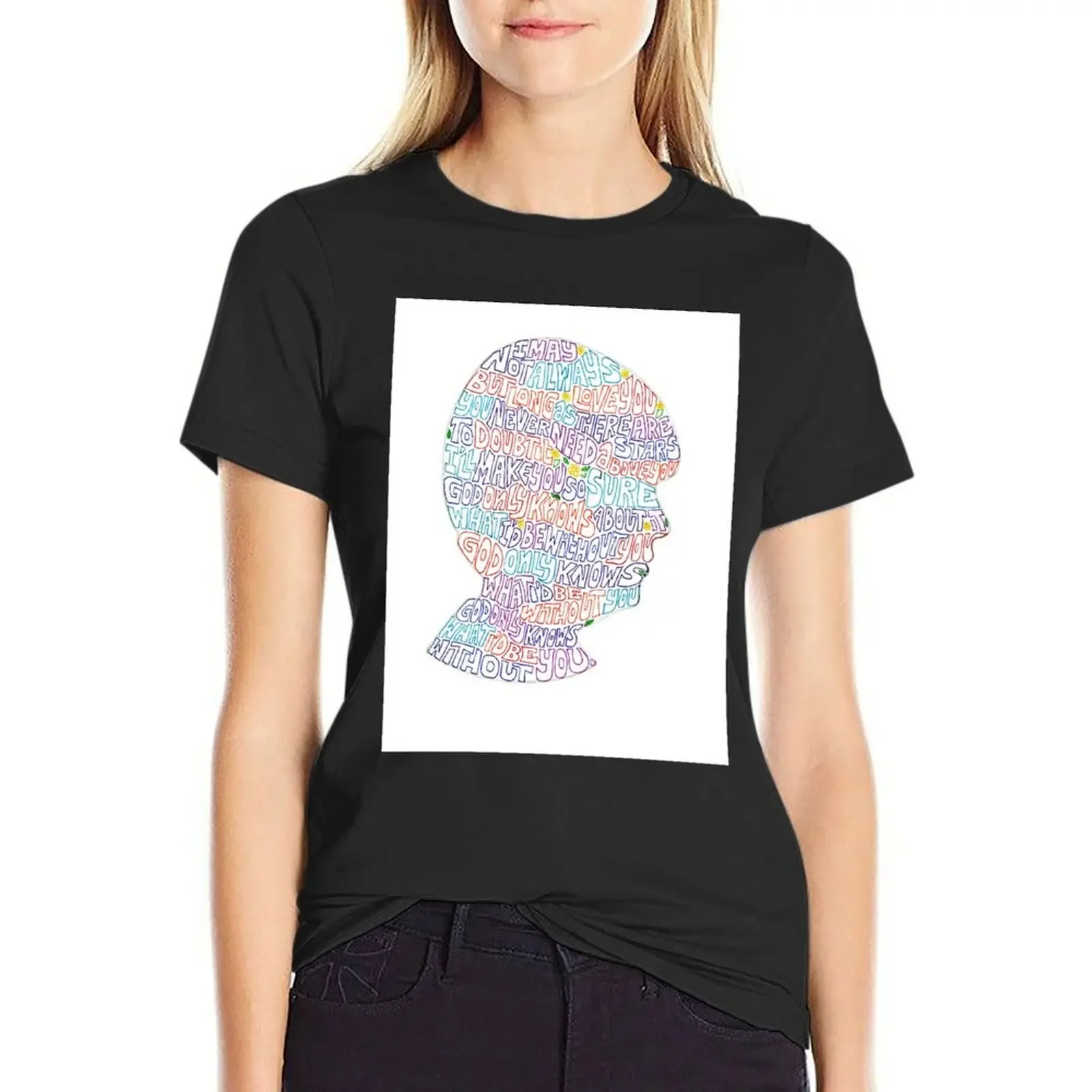 

Brian's mind - white with white background T-Shirt funny female summer top customizeds summer blouses woman 2025