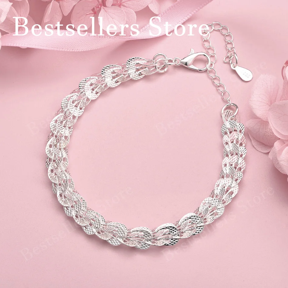 

Браслет-цепочка из стерлингового серебра 925 пробы, 8 дюймов, с подвеской в виде хвоста феникса, модный аксессуар для женщин, украшение для вечеринок и свадеб.