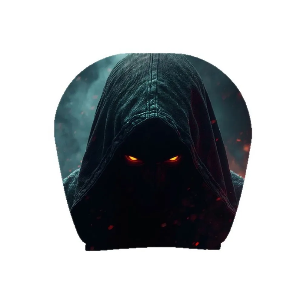 Scary Face Print Car Headrest Covers Stain-Proof Oil-Proof Elastic Seat Headrest Protectors Mystery Washable