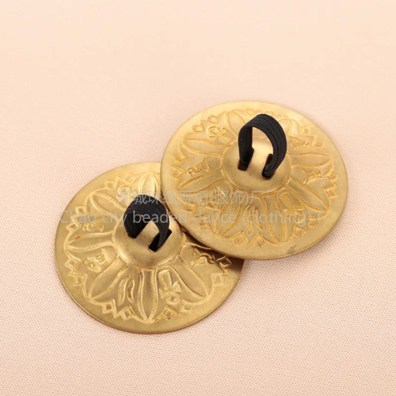 دعامة الرقص الشرقي المخصصة لصنج الإصبع المصري منقوش أداء المسرح سميك وفائق الصوت من النحاس النقي