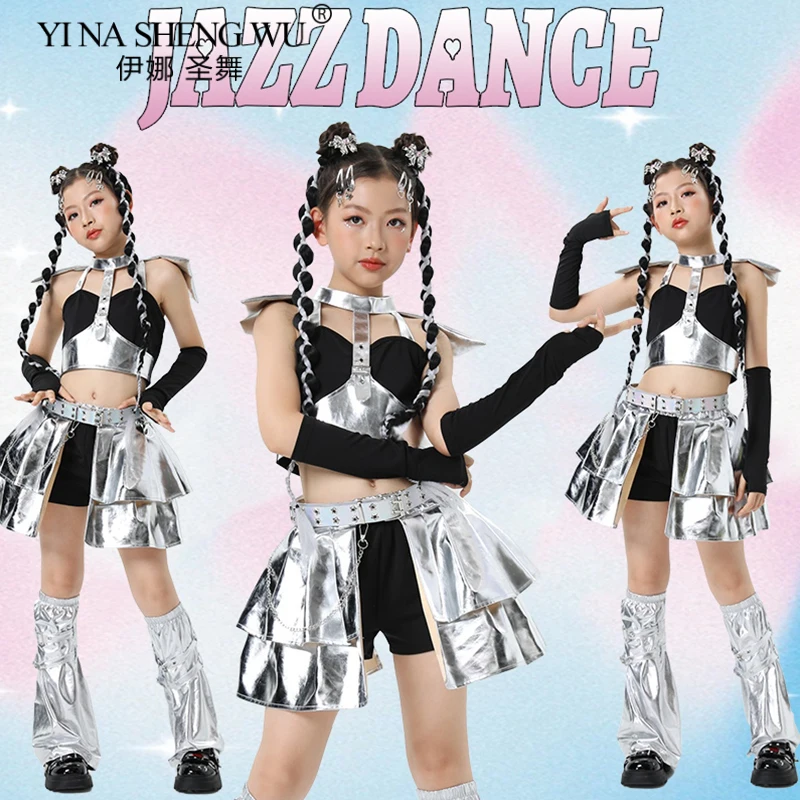 Kinder Jazz Dance Set K POP Tanz Wettbewerb Kostüme Mädchen Hip Hop Street Dance Schule Team Performance Dancewear für Kinder