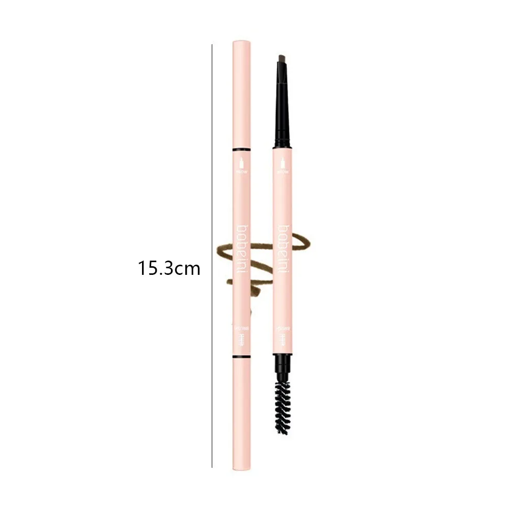 新しい 6 色のアイブロウペンシルダブルヘッド超極細アイブロウペン長期的なナチュラルアイメイクツール