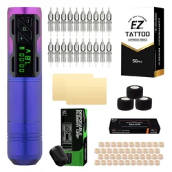 EZ Portex 2S Wireless Tattoo Pen Machine Disposable Tattoo Grips 3.5-4.0mm Stroke Portable Power Pack 1800mAh Tattoo Kits
