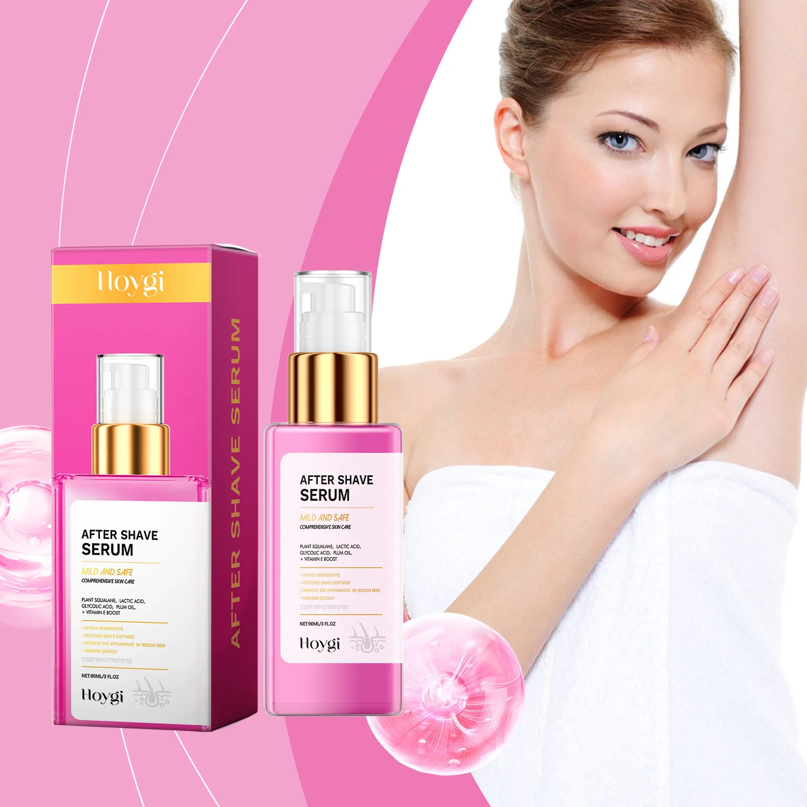 مصل العناية بإزالة الشعر يخفف العناية بالترطيب اللطيف والبشرة المغذية الناعمة بعد إزالة الشعر والحلاقة