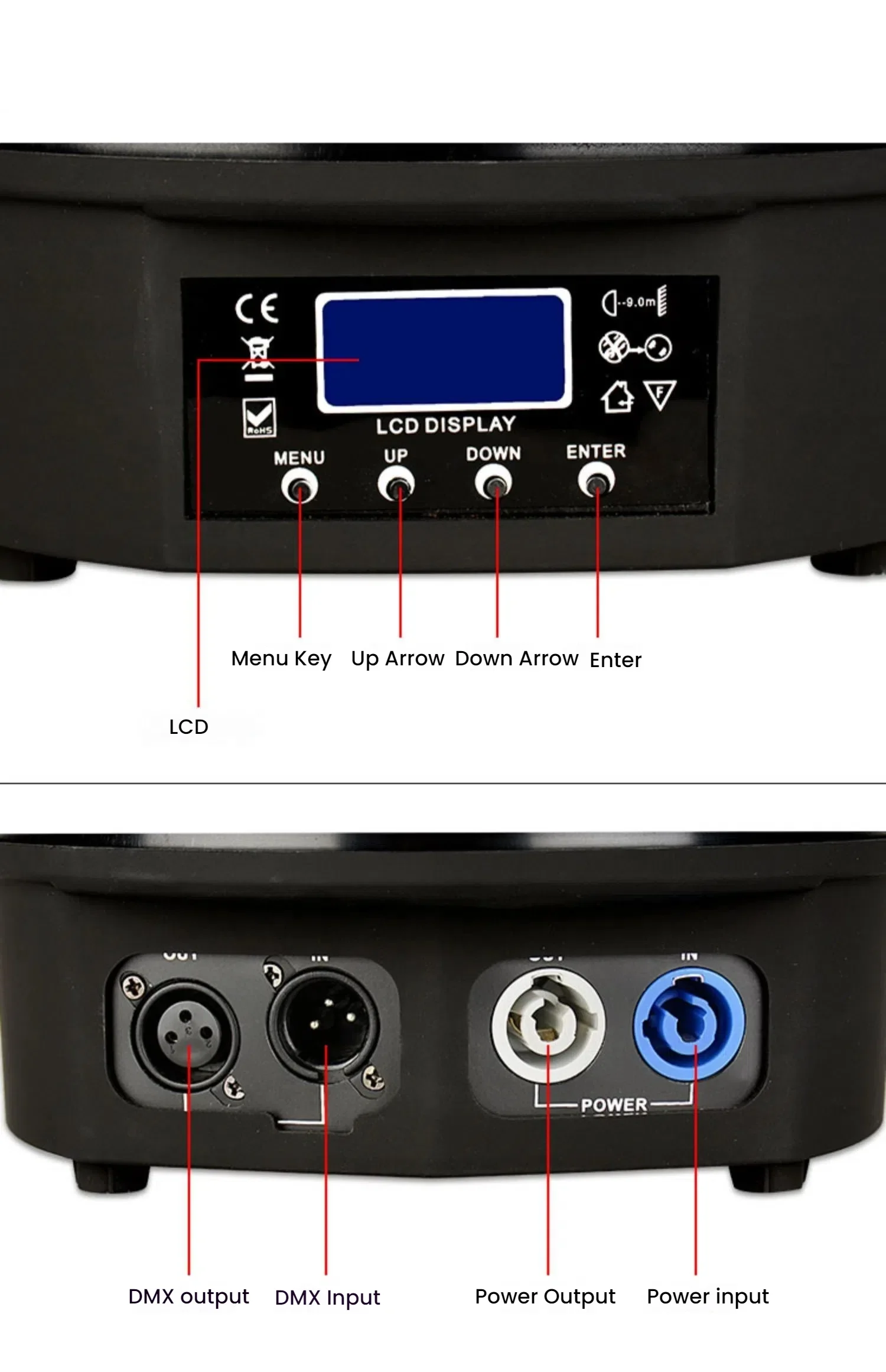 HANHI 6 ビーアイ KTV フラッシュ LED 結婚式染色ビームライトバーカラフルな移動ヘッドライトレストラン効果ライト家庭用