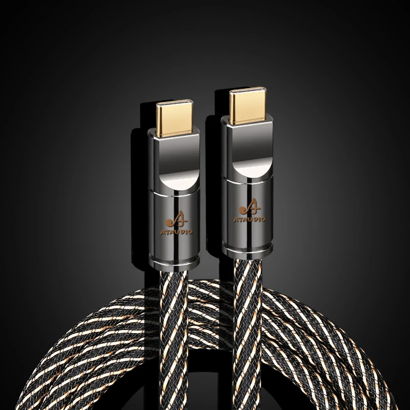 ATAUDIO HIFI USB OTG Kabel USB Typ A auf B USB Kabel 6N OFC Typ C auf Typ B Audio Kabel Decoder DAC Soundkarte A-B Schild USB Kabel 4