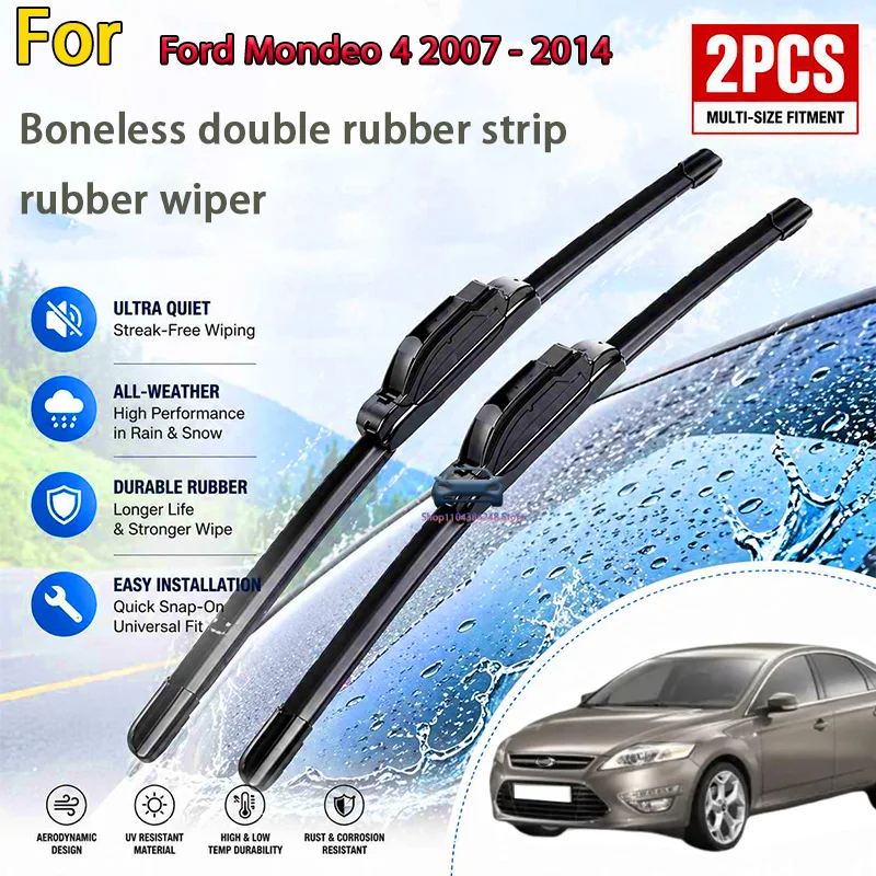 

Front Wiper Blades For Ford Mondeo 4 2007 - 2014 Windshield Windscreen Clean Window Car Rain Brushes 26"+19" Modification Parts