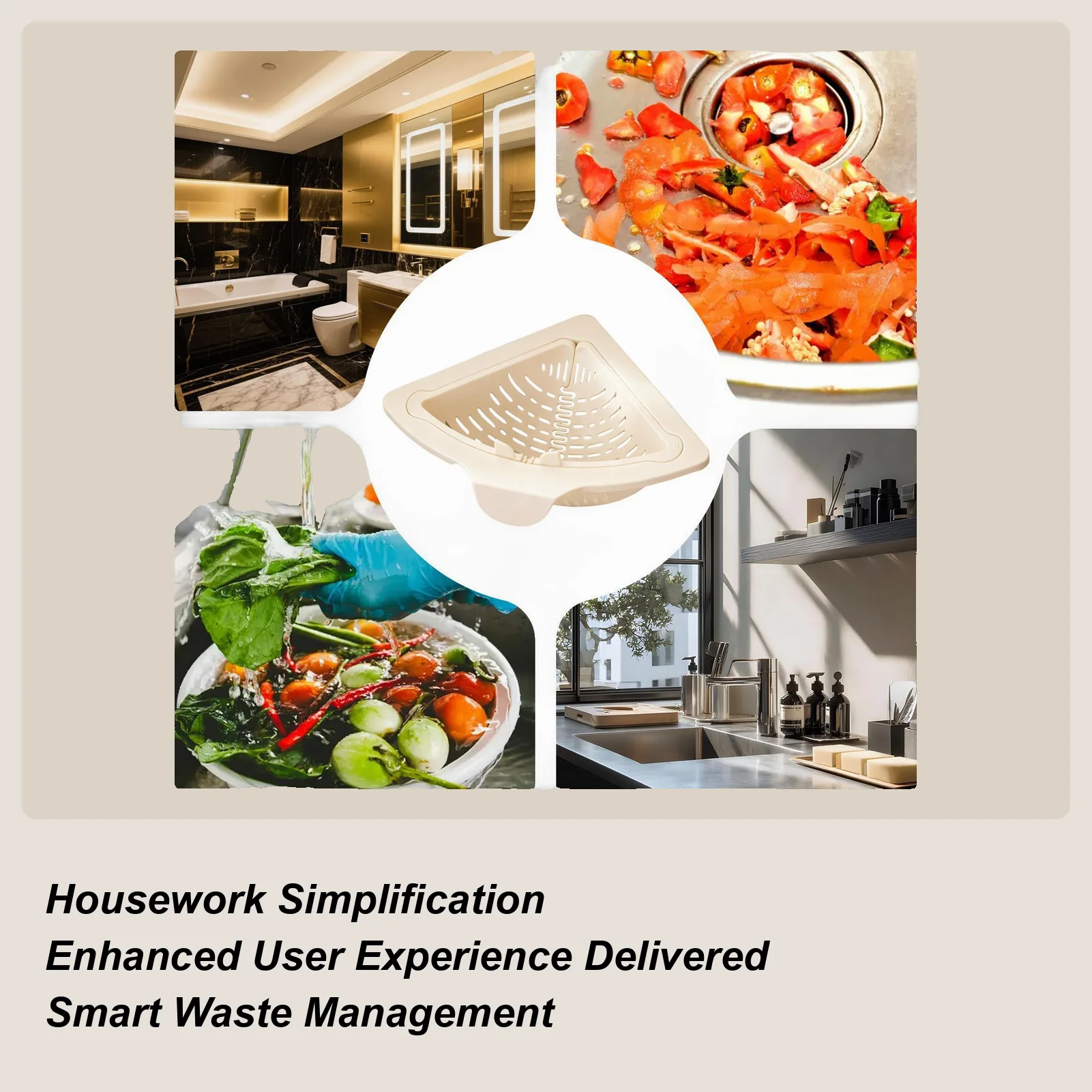 

Sink Corner Rack Silicone Auto Dump Kitchen Storage Rack Sink Drain Strainer Basket For Trash Food Waste Leftovers Fruits