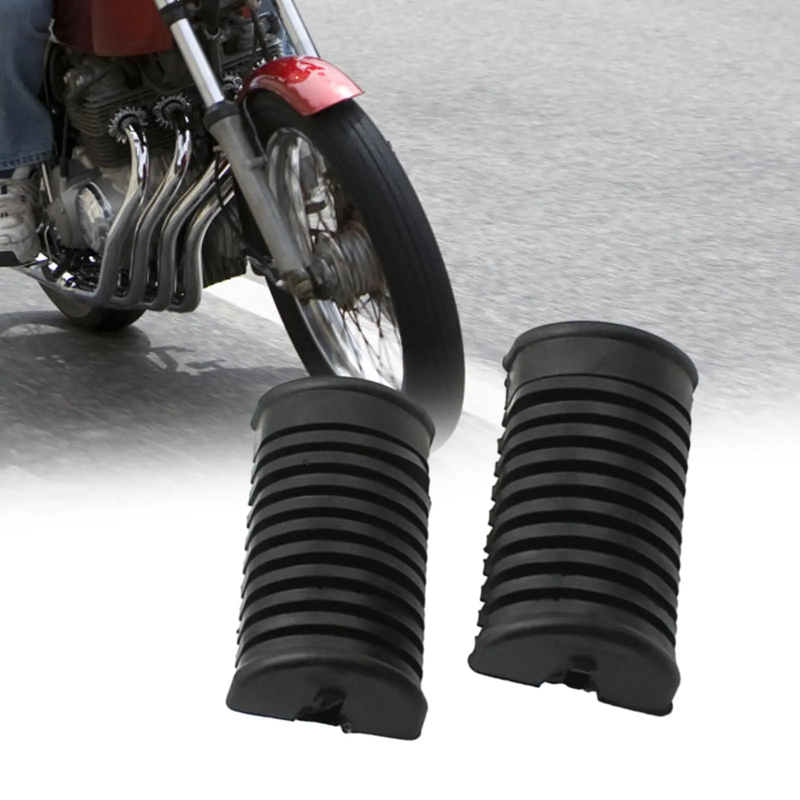 2Pcs Motorcycle Rubber Footrest Coves Black Durable Replacement Parts Footrest Rubber Pads for JH70 Dy100 Jd100 110 AX100