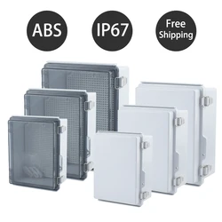 IP67 Waterproof Transparent Cover Enclosure Juction Box ABS Plastic Outdoor power distribution box Electronic Instrument Case