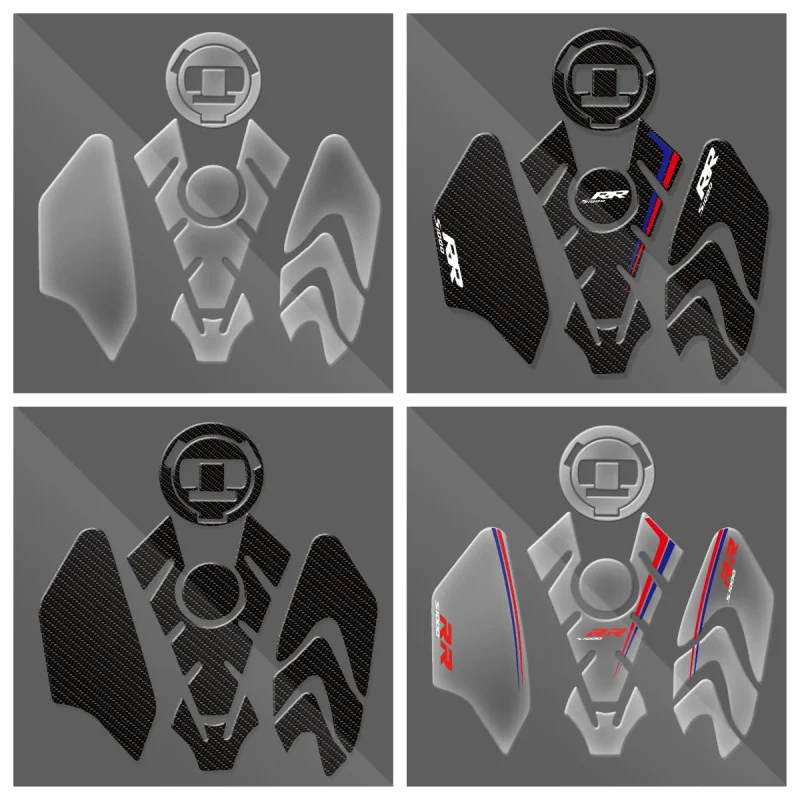 Motorcycle Transparent 3D Tank Pad Sticker Fit For S1000RR 2008-2022 2020 S1000R HP4 Protective Decal Carbon fiber texture