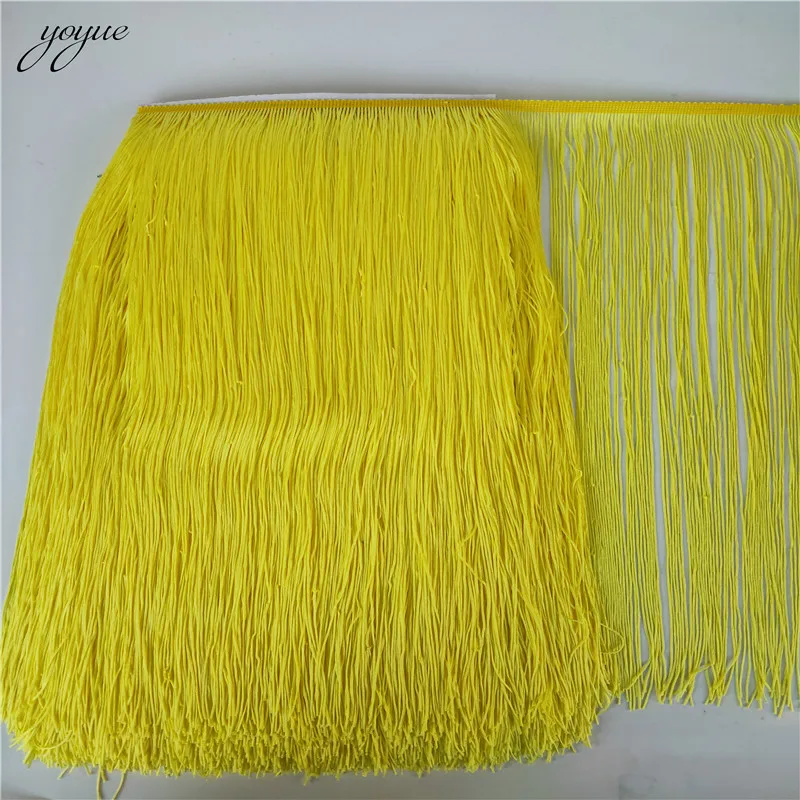 

10Yards/lot 50cm Wide Yellow Lace Fringe Trim Tassel Fringe Trimming For DIY Latin Dress Stage Clothes Accessories Lace Ribbon