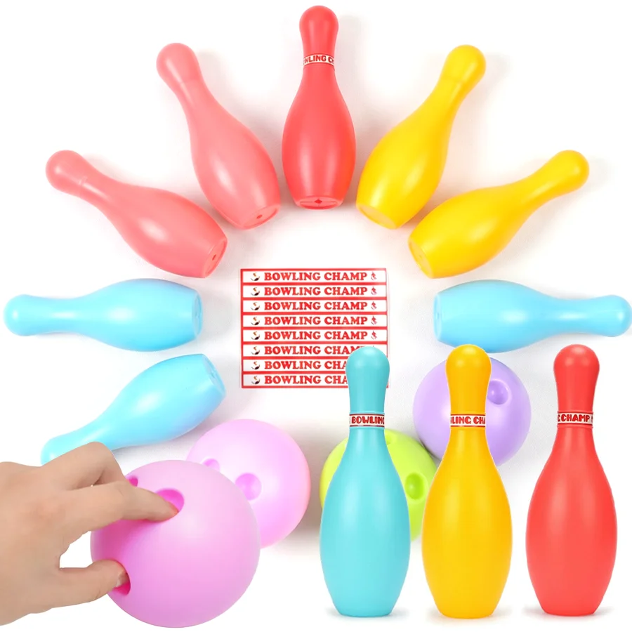 

1/2set Mini Bowling Kit Physical Exercise Hand-Eye Coordination Training Backyard Indoor Outdoor Party Leisure Sports XJM