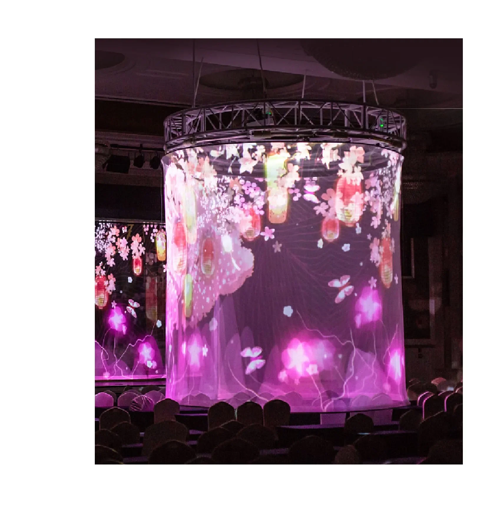 360 Degree 3D Holographic Projection Screen Projection Net Hologram Mesh Screen 3x5m 2x3m Custom Size