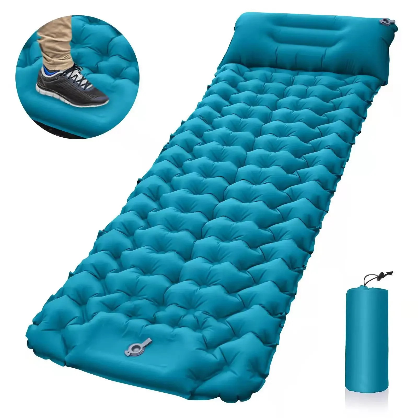 

Outdoor Sleeping Pad Camping Inflatable Mattress Outdoor Mat Cushion Pillow Folding Bed Ultralight Air Cushion Hiking Trekking