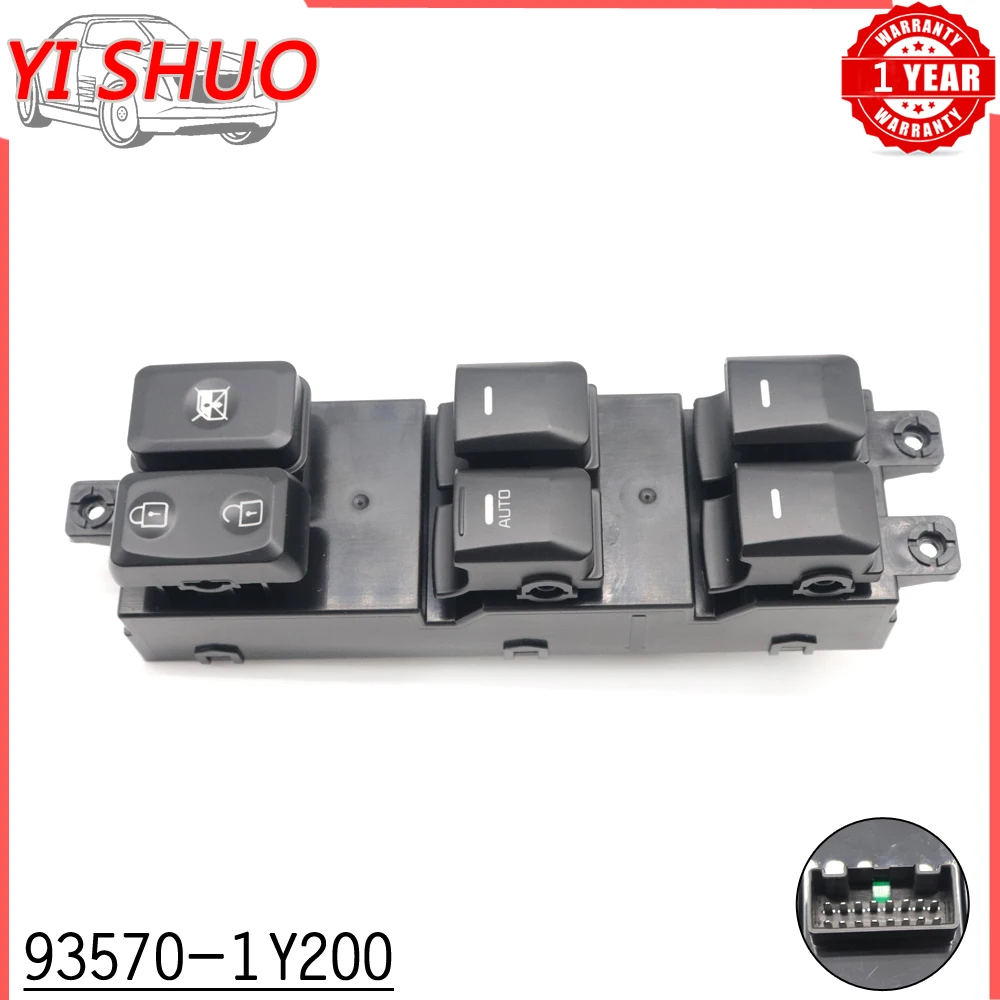 Car 93570-1Y200 NEW 16 Pins Electric Power Master Window Control Switch Button Lock for Kia Picanto 2011 2012 2013 2014 2015 16