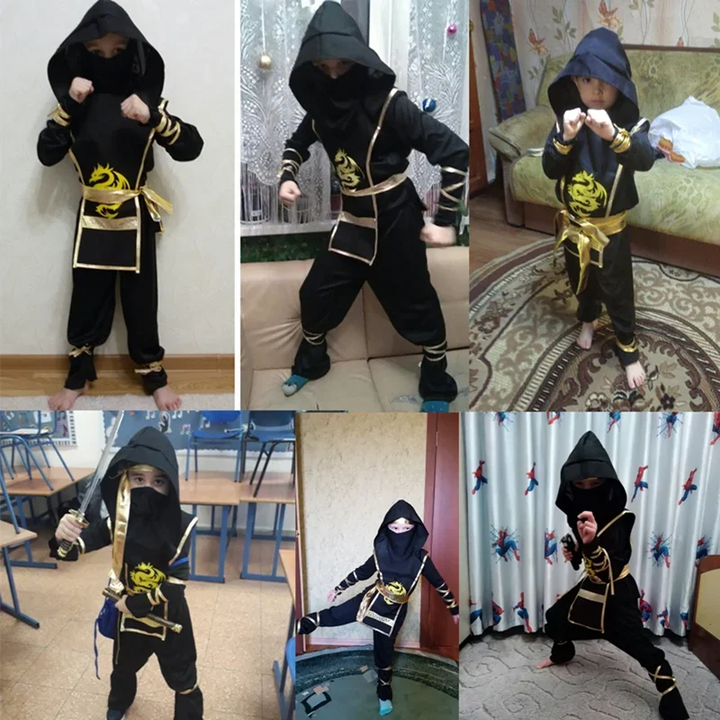 Fantasia infantil de dragão ninja, 4-13 anos, carnaval, festa, menino, menina, guerreiro invisível, assassino, fantasia * 1w @