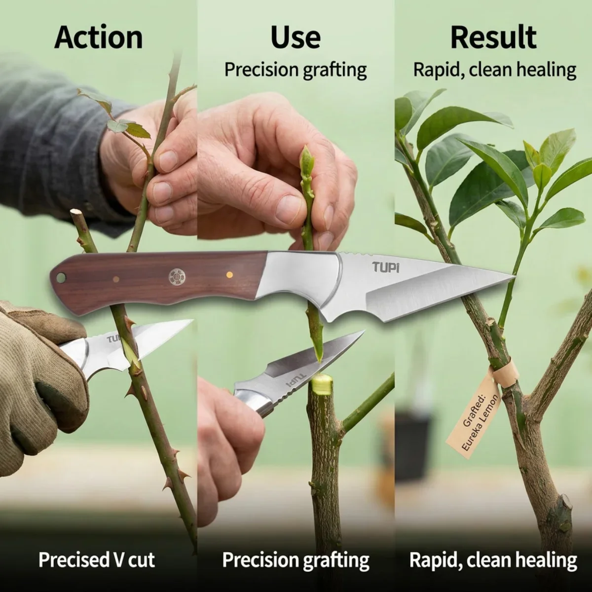 Grafting Garden Seedling foldable Cutter Branch Cutting Pruning Tool Tree Budding Blade Nursery Bark Peeler Lifter