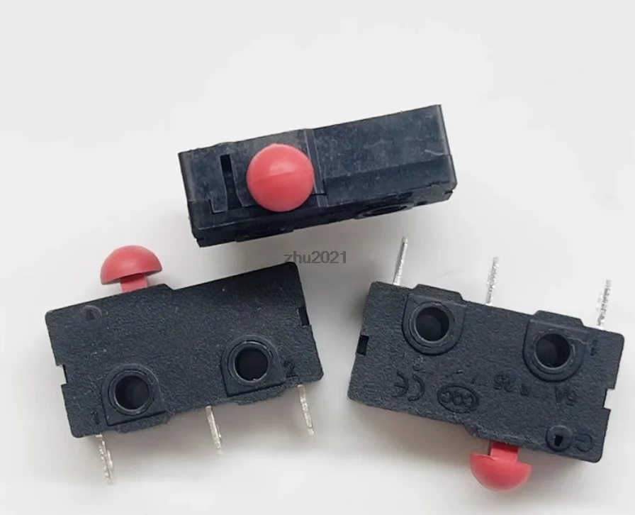 10pcs KW12-3 Micro Switch - Red Mushroom Button Limit Switch, High-Quality Travel Switch for Precise Control