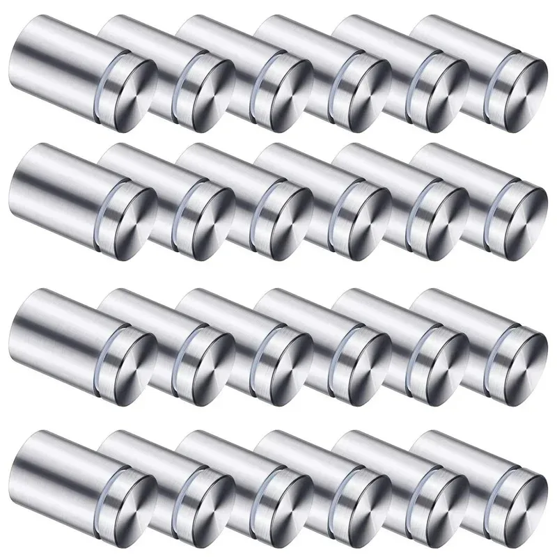 60Pcs 100Pcs Stainless Steel 12*25 Sign Mount Screw Glass Acrylic Wall Fixing Nail Advertising Display Replacement Fastener