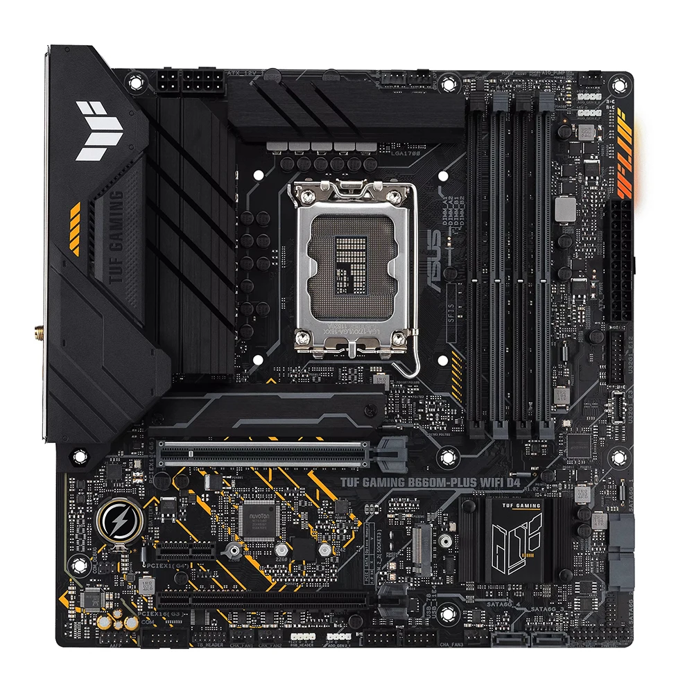 ASUS TUF GAMING  mATX Intel B660M PLUS WIFI DDR4 5333+(OC) 128G USB 3.2 SATA M.2 Support 12 gen LGA 1700 CPU Motherboard