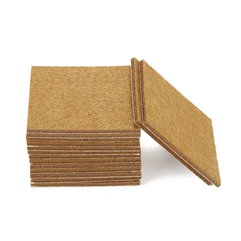 20Pcs Furniture Pads Felt Sheets Self Adhesive Wood Floor Protectors 7Cmx7cm