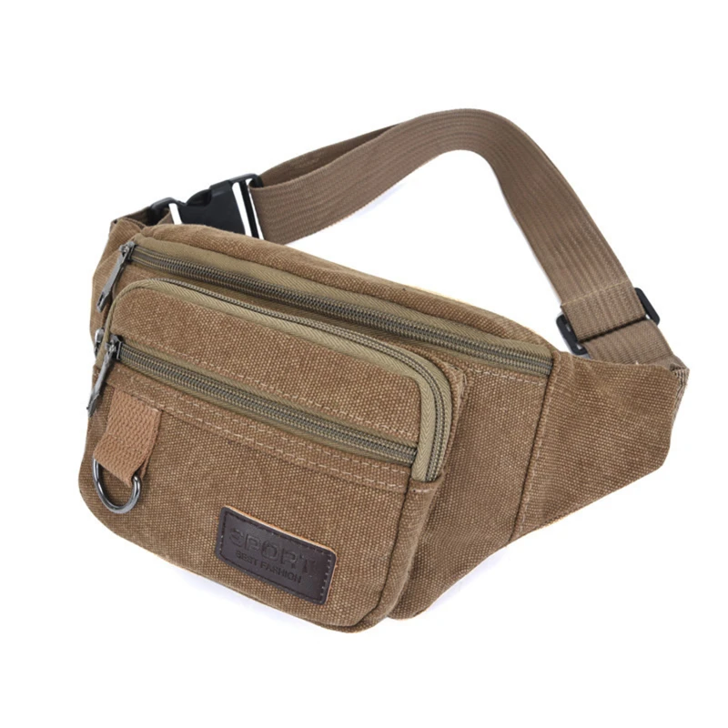 Men's Waist Bag Large Capacity Casual Phone Wallet Multi-functional Shoulder Pouch For Sports Travel Cycling view 6