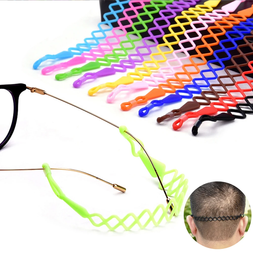 High Elastic Anti Slip Sets Silicone Sport Glasses Strap For Kids Cords Eyeglasses Chain Cord Holder String Ropes Eyewear