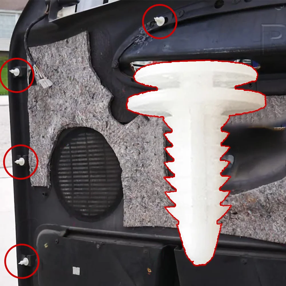 10x For Chrysler Dodge Door Trim Panel Clip White Nylon Push Insulation Retainer Bumper Fender Cover Rivets Clips White 6503709