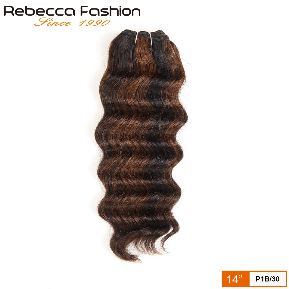 Natureza-Deep Wave Cabelo Humano Weave Pacotes Deal, Ombre Remy Extensão do cabelo, Deep Wave, P4-27, T1B-99J, 1 PC Apenas