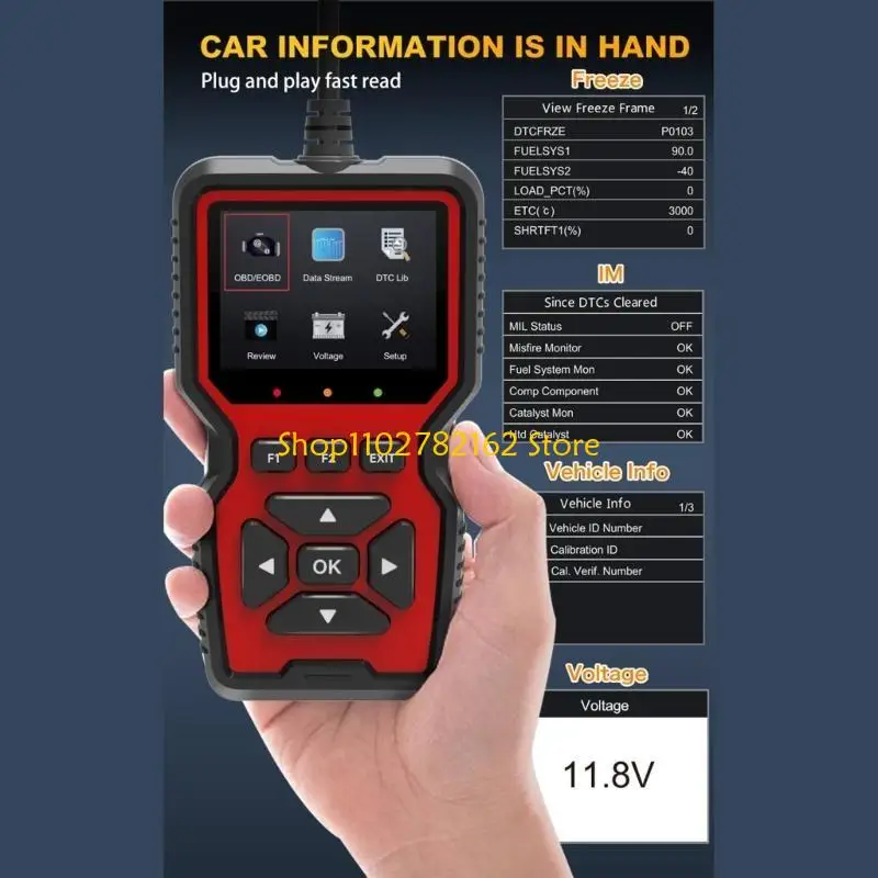 547B OBD2 Scanner Live Data Mechanic OBDII Diagnostic Code Reader Tool For Check Engine Light Battery Testing