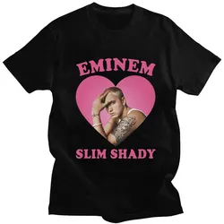 Eminem Slim Shady Fashion Print T Shirt Men Women Aesthetic T-shirt Oversized Casual Hip Hop Cotton Casual T-shirts Streetwear